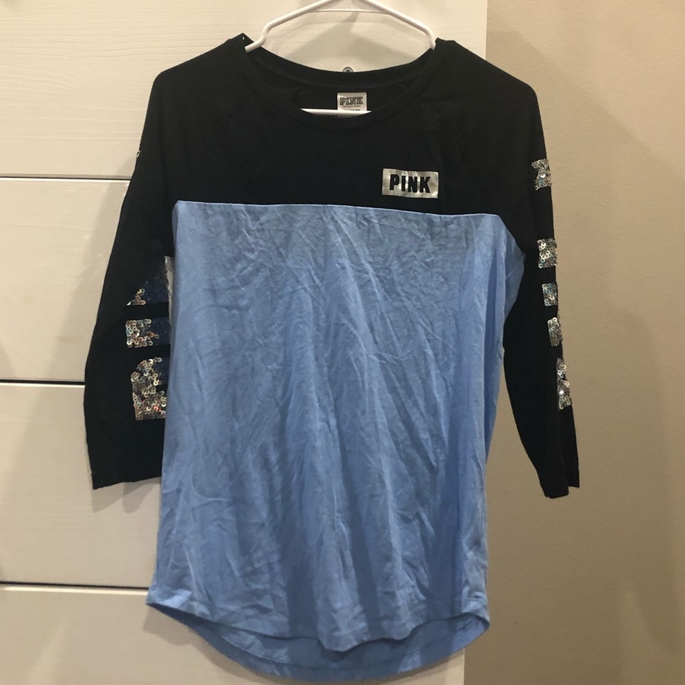 Blue and black sparkly PINK